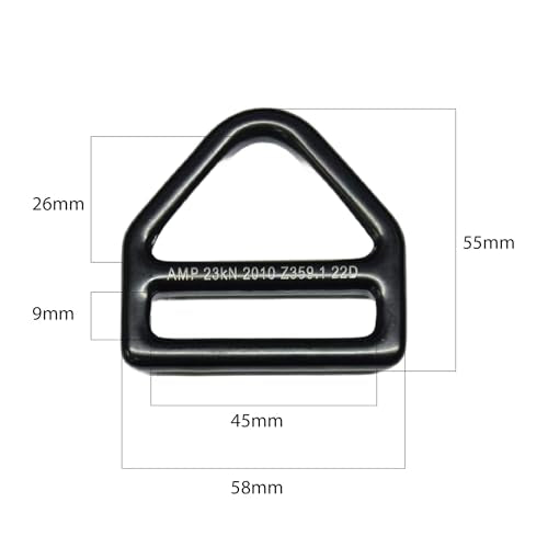 Fusion Climb Black Triangle D-Ring 23kN Load Capacity Fall Protection Equipment