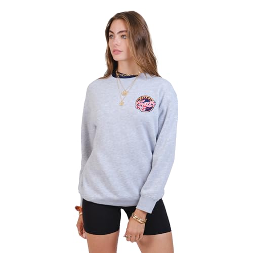 Women's WNBA Velvet Plush Crew Sweatshirt - Indiana Fever, Small, Heather Gray