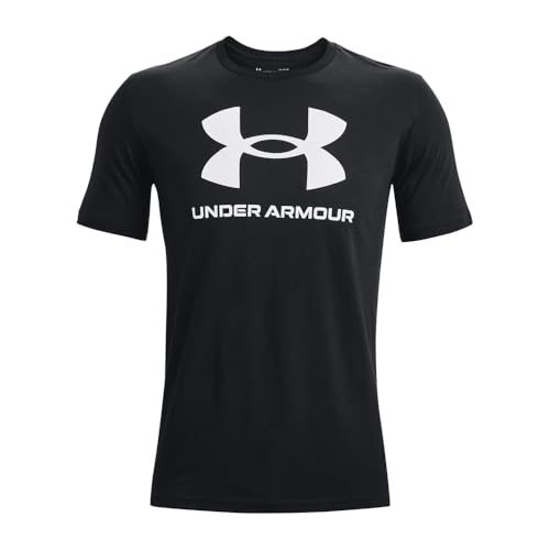 Under Armour Men's Sportstyle Logo Short Sleeve T-Shirt - Black/White, Small