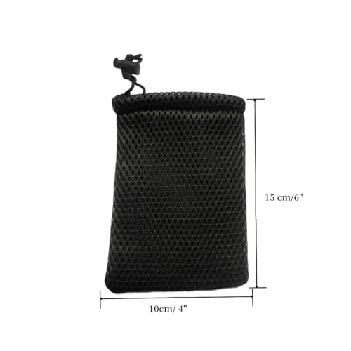 Small Nylon Mesh Drawstring Storage Bags - 6 Pack, 6" x 4"