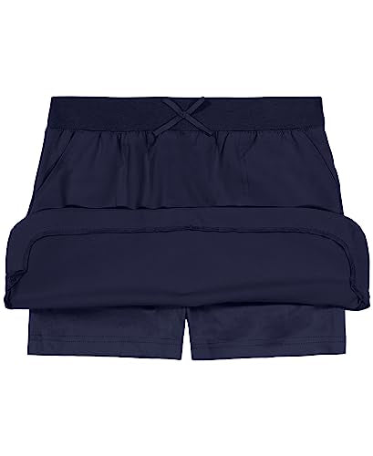 Girls School Uniform Pull-On Scooter Skirt with Undershorts - Navy 12.5 Plus