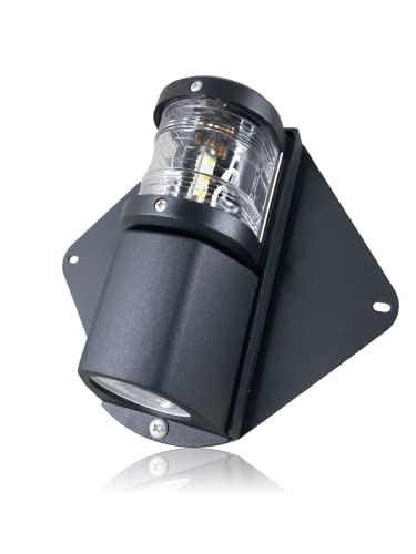 Pactrade Marine Waterproof LED Masthead & Deck Light for Sailboats Up to 12M