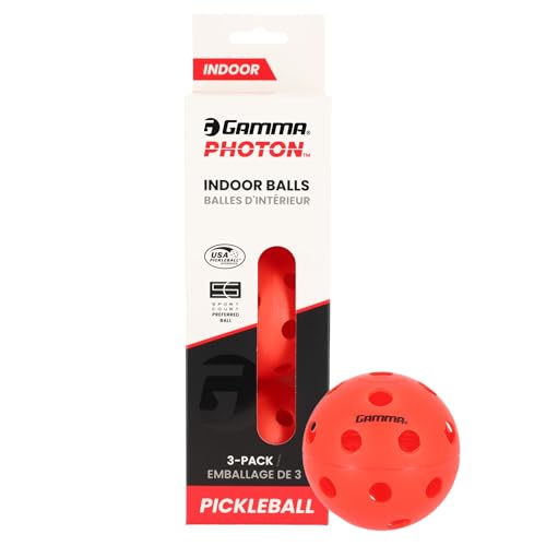 USAPA Approved Indoor Pickleballs - 3 Pack Red - Durable & High Visibility