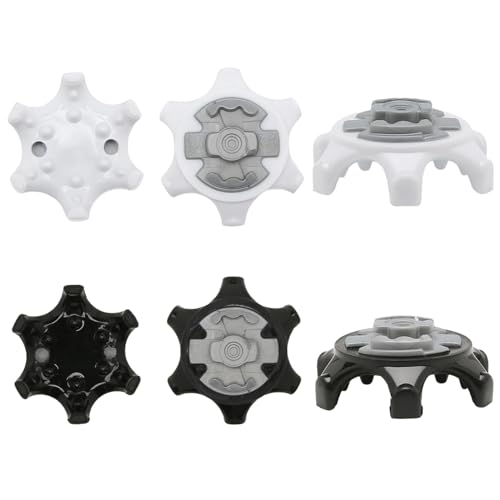 Golf Shoe Cleats - 14pcs Universal Soft Spikes - Black/Gray