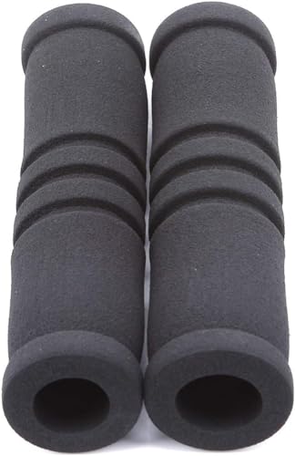 Black Bicycle Handlebar Grips - Soft Foam, Non-Slip, Durable