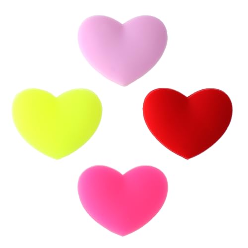 4pcs Tennis Racket Vibration Dampeners - Heart Shaped Silicone Shock Absorbers