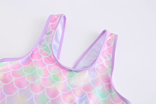 Girls Unicorn Mermaid Swimsuit 6-7 Years Pink Rainbow Bathing Suit