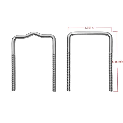 Americangaslogs 2 Pack Adjustable Boat Trailer Guide-Ons, 40-48 Inch Rustproof Steel with PVC Pipes