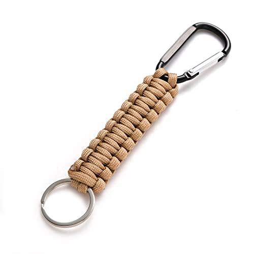 5-Pack Paracord Keychain Clips with Carabiner Lanyards for Outdoor Use