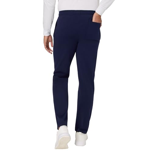 Hanes Men's Lightweight Cotton Jogger Pants - Athletic Navy Large - Cinch Waist, Open Bottom, 29"/31"