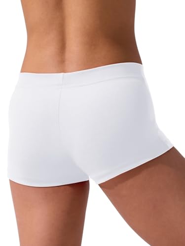 Low Rise Boy Cut Shorts for Women - Small / White
