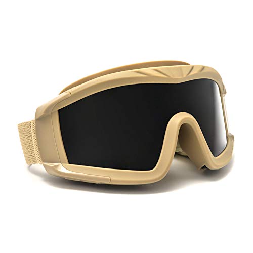 QWORK Tactical Airsoft Goggles with Interchangeable Lenses UV Protection Anti-Fog Eye Gear
