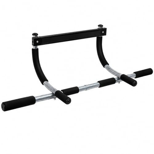 Portable Pull Up Bar for Doorway - Max Capacity 330 lbs - Black