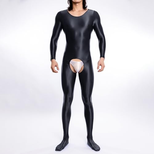 Men's Crotchless Bodysuit Shapewear - Black, Medium
