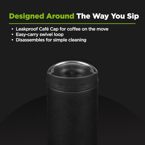 Klean Kanteen TK Wide 16 Oz Insulated Stainless Steel Tumbler - Black
