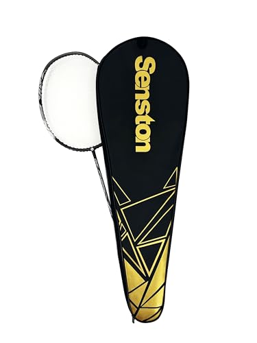 Senston Black Badminton Racket Cover with Adjustable Shoulder Strap