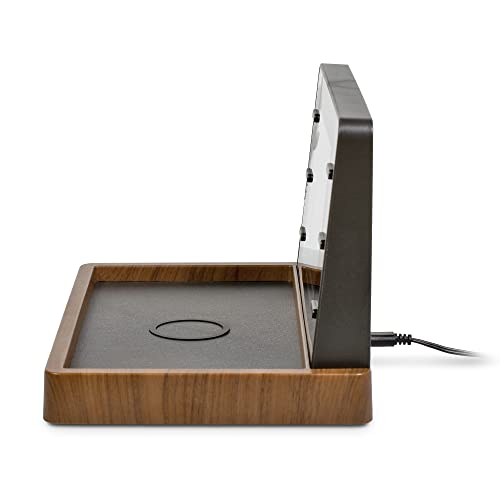 Wireless Charging Alarm Clock with Weather Display & Sensor