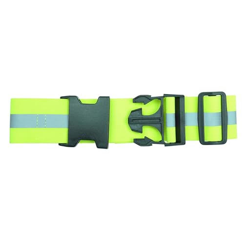 Reflective Elastic Belt for Running, Cycling & Walking - Lime Green