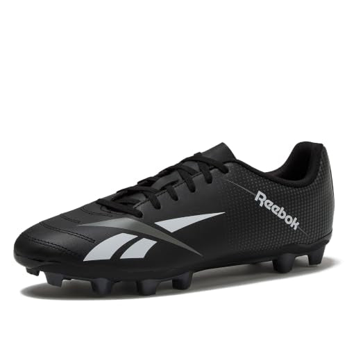 Reebok Strike MG Men's Soccer Cleats Black/Grey Size 12 - Firm Ground Turf Shoes
