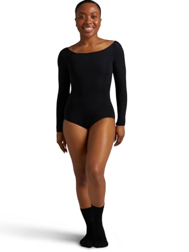Capezio Women's Long Sleeve Leotard Medium Black Ballet Activewear