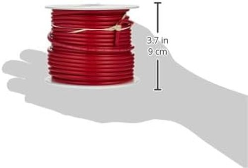 Ancor 102810 Tinned Copper Wire - 16 AWG (1mm²), Durable Red, 100ft Length for Reliable Connections