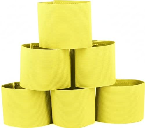 Captain's Armband Set - 6 Colors for Soccer & Rugby - Yellow