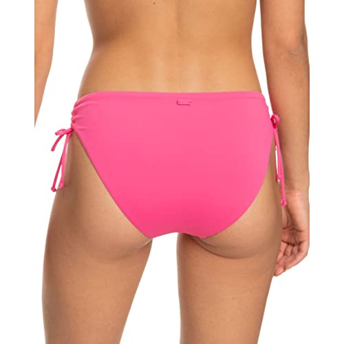 Roxy Juniors Surf Essentials Brazilian String Bikini Bottom - Shocking Pink, Medium