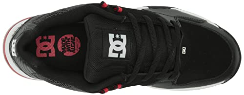 DC mens Dc Men's Versatile Causal Skate Shoe, Black/White/Athletic Red, 11.5 US