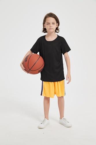 Kids Athletic Mesh T-Shirts 13-14 Years Pack of 5 - Quick Dry Boys Tops