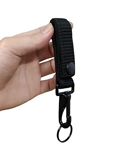 Duty Belt Keeper Clip with Key Holder - Black 2 Pack