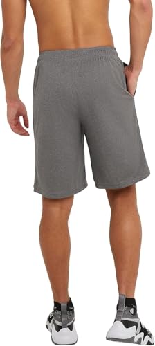 Champion Men's 9" Sport Shorts Granite Small – Moisture-Wicking, Lightweight