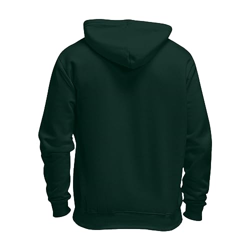 Men's Oversized New York Letter Print Hoodie - X-Large Dark Green