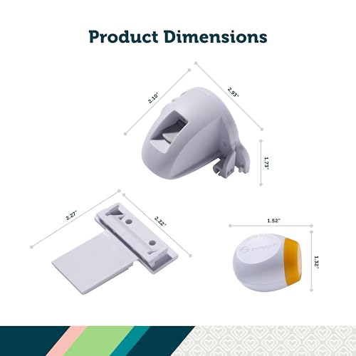 Safety 1st Adhesive Magnetic Cabinet Locks, Includes 12 Child Locks for Cabinets & Drawers, 2 Keys, White