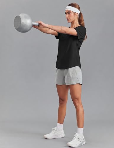 Women's Short Sleeve Workout Tee - UPF 50+, Quick Dry, Moisture-Wicking