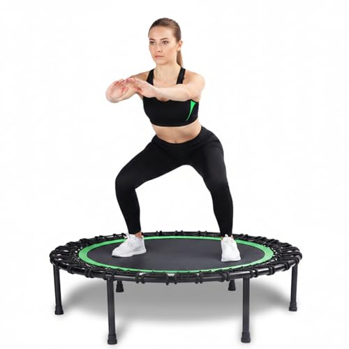 40" Mini Trampoline for Adults - Green - Low Impact Fitness Rebounder