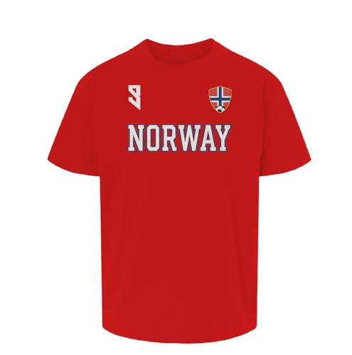 Norway Soccer Jersey Style T-Shirt - Haaland 9 Youth Unisex