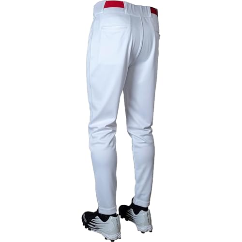 Rawlings Boy's Launch Baseball Pants White X-Large Tapered Jogger Fit