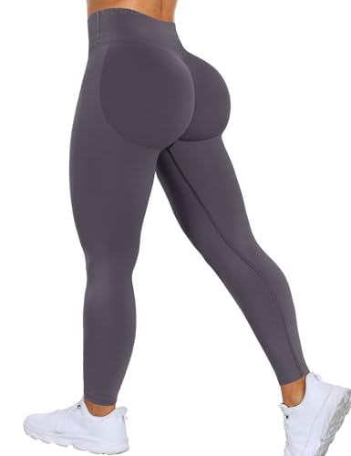 Butt Lifting Leggings for Women - Crossover Seamless V-Shape Tummy Control - Regular / X-Small / Truffle