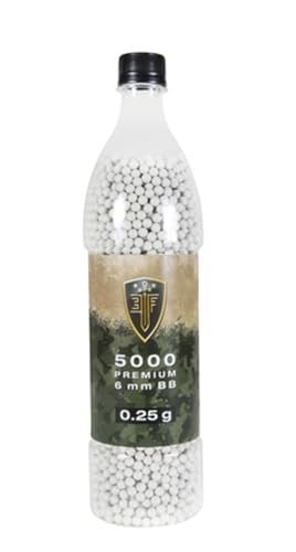 Premium 6mm Airsoft BBs - .25 Gram, 5000 Count