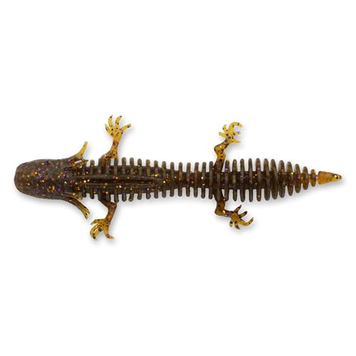 NED Salamander Fishing Soft Bait - Green Pumpkin Purple Copper, 3"