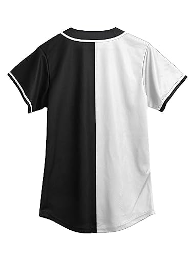 Amzdest Unisex Bel Air 90s Hip Hop Baseball Jersey Large Black White