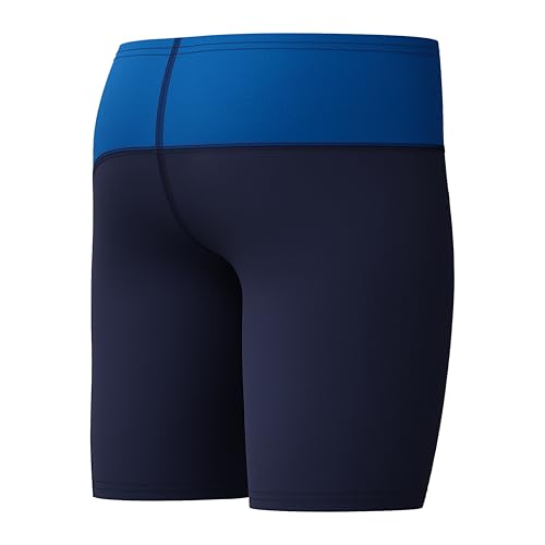 Speedo Boy's Jammer Swimsuit - Begin to Swim Solid with Block Peacoat, Quick-Dry Water Shorts