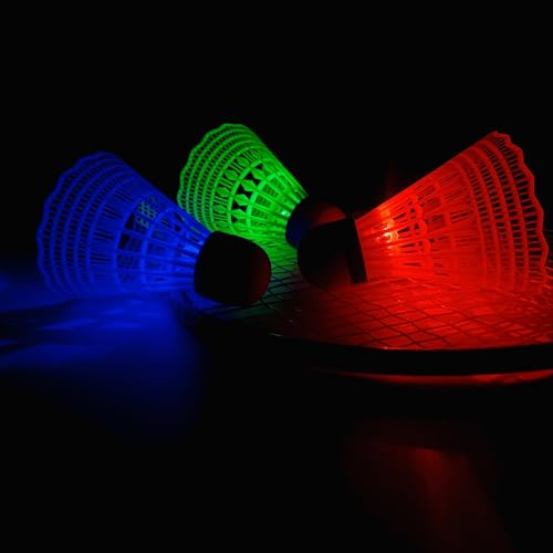 Glow in the Dark Badminton Birdies - 6 Pack LED Shuttlecocks