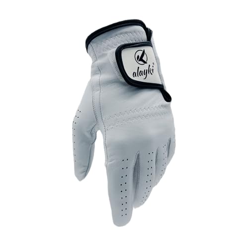 Premium Golf Glove - 100% Natural Sheep Leather - Left Hand Large