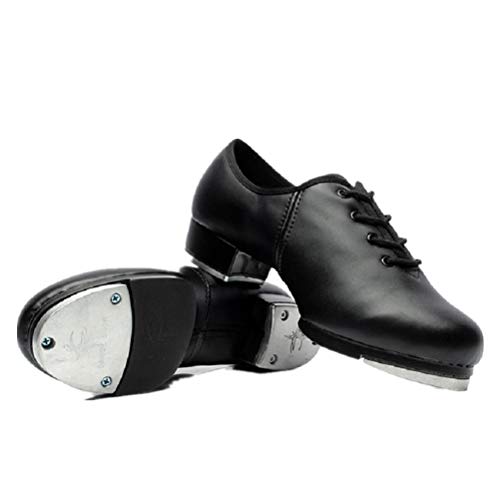 BeiBestCoat Synthetic Men’s Tap Shoes Oxford Black 13 / Ergonomic Dance Footwear