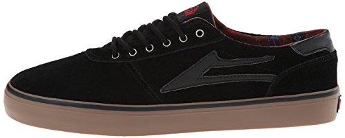 Lakai Men's Manchester Lean-M, Black/Gum Suede, 5.5 M US