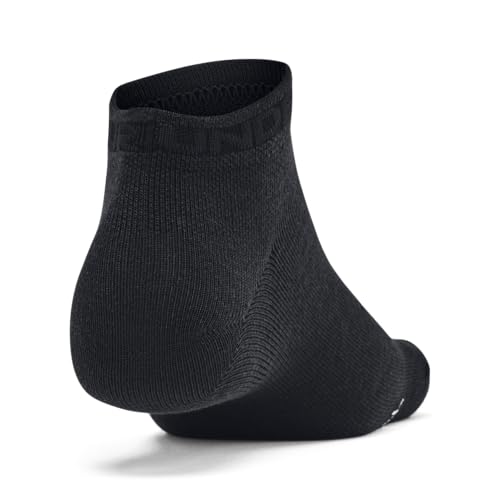 Under Armour Unisex Adult Essential Low Socks 6-Pack Black Large