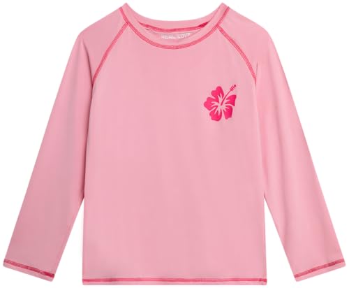 Long Sleeve Rash Guard Swim Shirts - Mint & Light Pink - 2 Pack