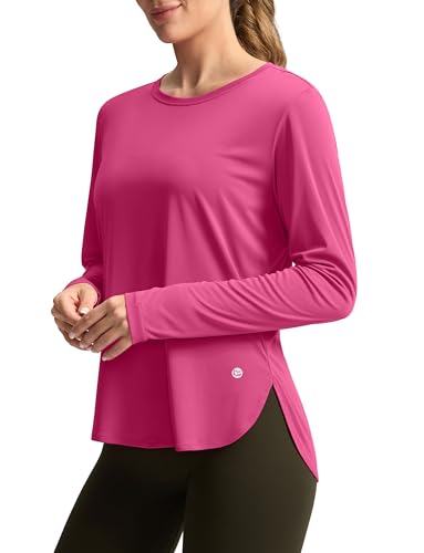 G Gradual Women's Sun Protection Long Sleeve Hiking Shirt UPF 50+ Granita Pink Small