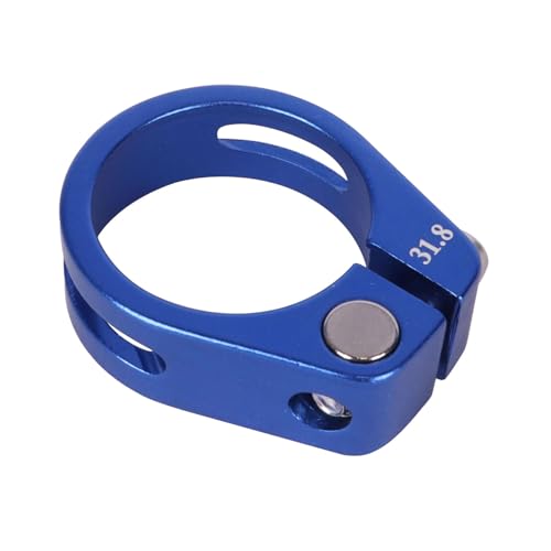 Aluminum Alloy Bike Seatpost Clamp - 31.8mm - Blue